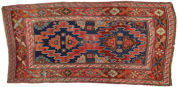 4 x 8 Antique Caucasian Kazak Rug 73080