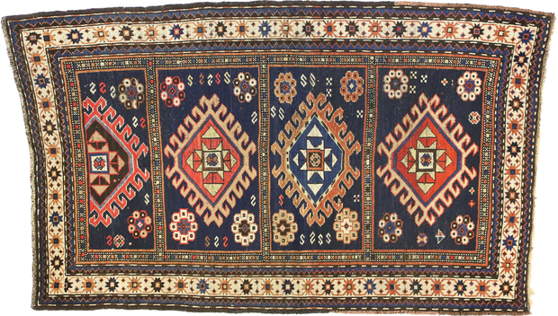 3 x 5 Antique Caucasian Kazak Rug 73094