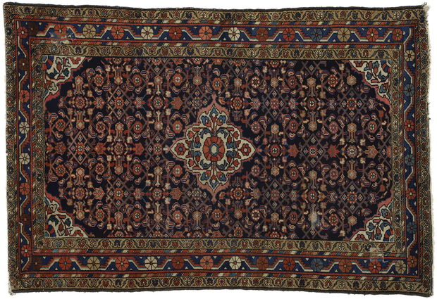 4 x 7 Antique Persian Hamadan Rug 73277