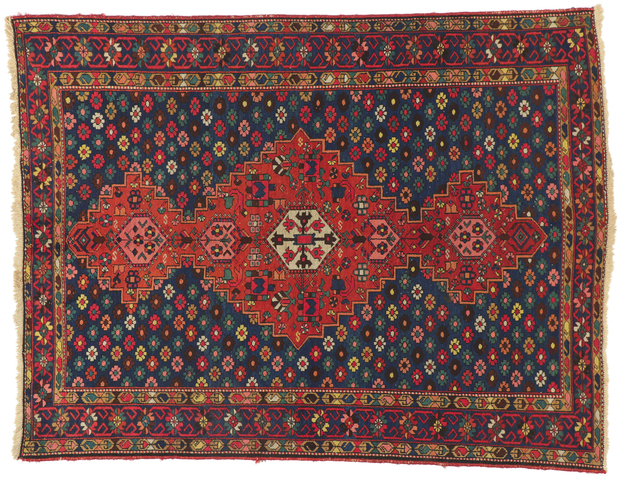 5 x 7 Antique Persian Bakhtiari Rug 73281