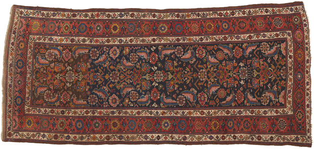 4 x 10 Antique Persian Kurdish Rug 73304