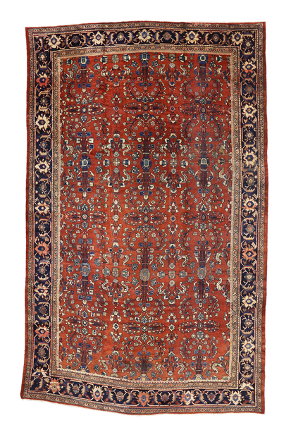 11 x 18 Antique Red Persian Mahal Rug 73360