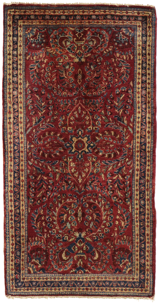 2 x 4 Small Antique Persian Sarouk Rug 73435