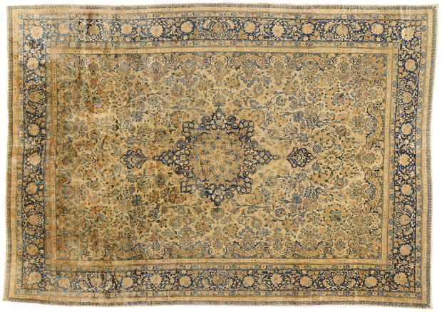 10 x 14 Late 19th Century Antique Persian Lavar Kerman Rug 73582