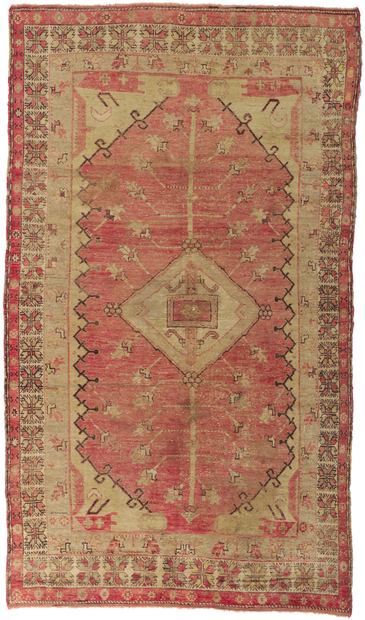5 x 9 Vintage Turkish Oushak Rug 73663