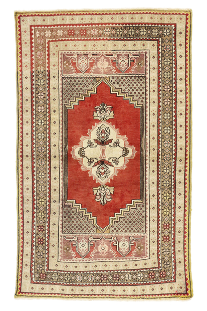 4 x 6 Vintage Turkish Oushak Rug 73845