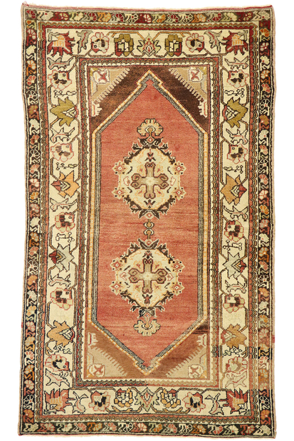 4 x 7 Vintage Turkish Oushak Rug 73864