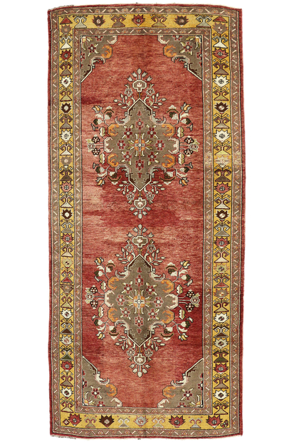 5 x 11 Vintage Turkish Oushak Rug 73888