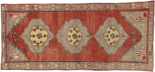 4 x 10 Vintage Turkish Oushak Rug 73891