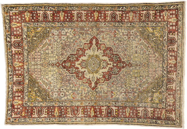 4 x 6 Vintage Turkish Sivas Rug 73929