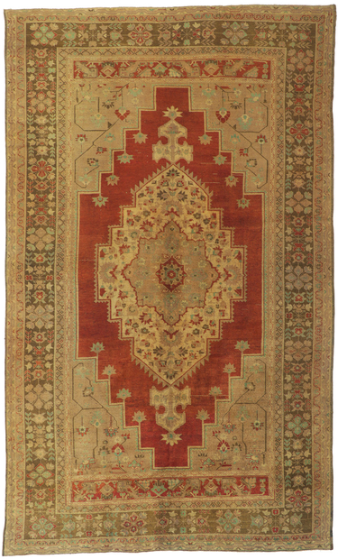 7 x 12 Vintage Turkish Oushak Rug 73983