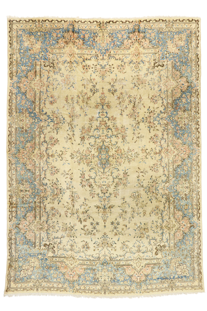 9 x 13 Antique Persian Kerman Rug 73996