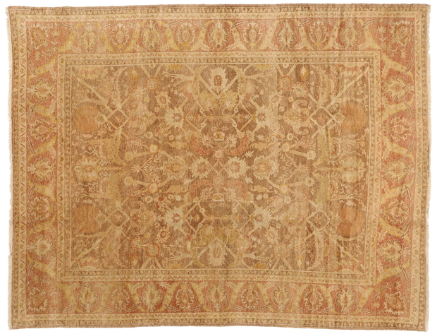 9 x 12 Vintage Turkish Oushak Rug 74064