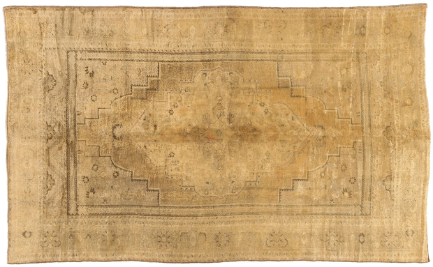 7 x 11 Vintage Earth-Tone Turkish Oushak Rug 74093