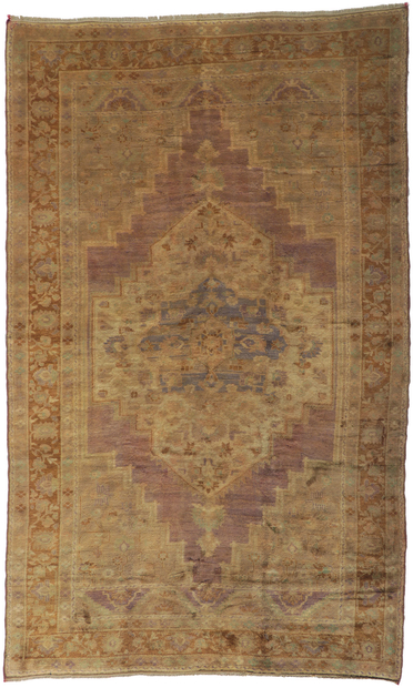 7 x 11 Vintage Turkish Oushak Rug 74113