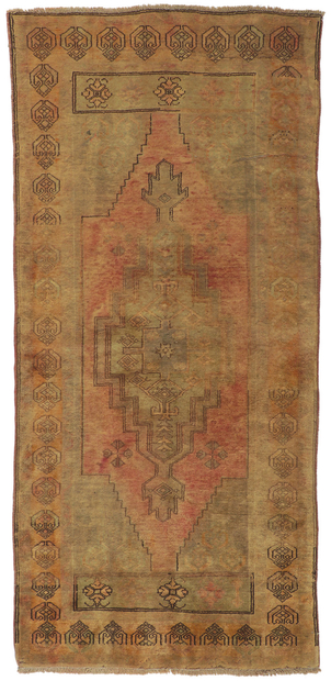 4 x 8 Vintage Turkish Oushak Rug 74114