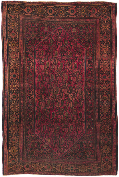 4 x 6 Antique Persian Farahan Rug 74293