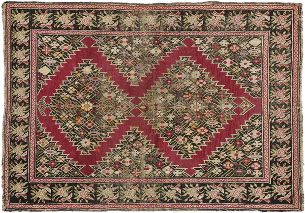 4 x 6 Antique Persian Karabagh Rug 74295