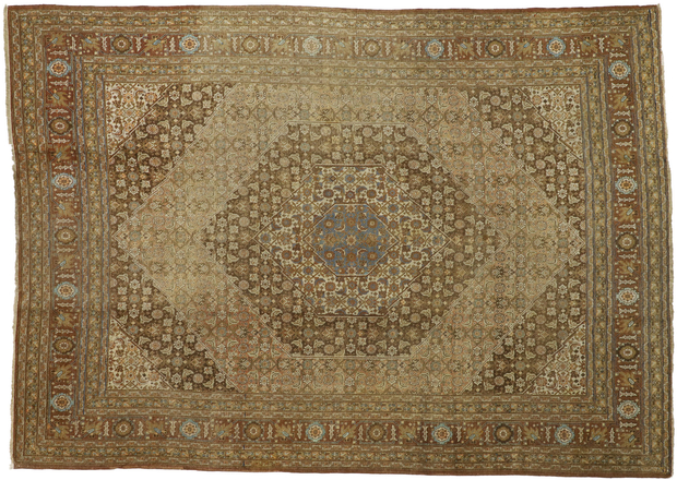 9 x 13 Antique Tabriz Rug 74327