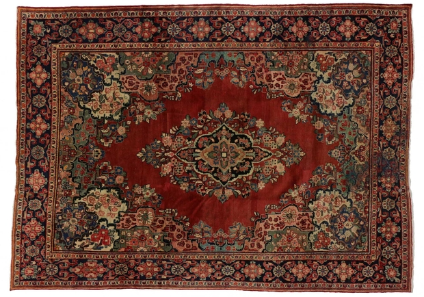 9 x 11 Antique Persian Mahal Rug 74414