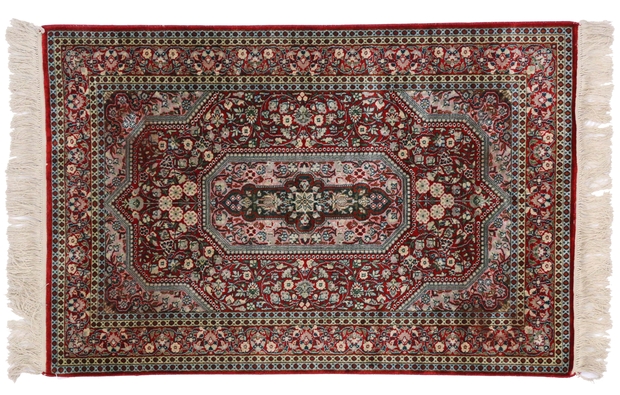 2 x 3 Vintage Persian Qum Rug 74471