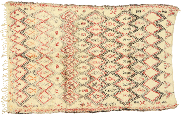 7 x 11 Vintage Beni Ourain Moroccan Rug 74509