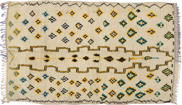 5 x 8 Vintage Berber Moroccan Azilal Rug 74543