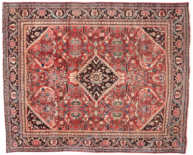 11 x 13 Vintage Persian Mahal Rug 74573
