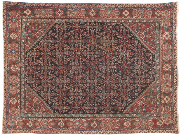 9 x 12 Antique Persian Mahal Rug 74576