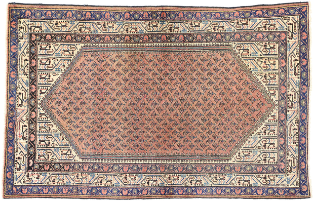 4 x 7 Vintage Persian Mahal Rug 74580