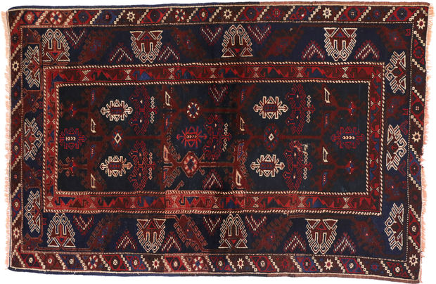 4 x 6 Antique Afghan Rug 74647