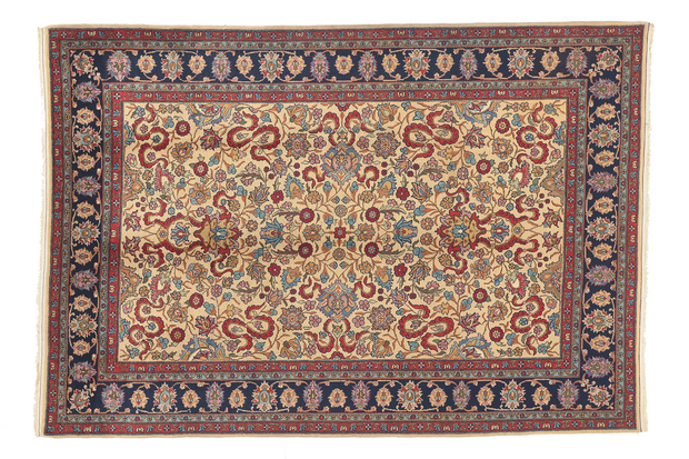 8 x 11 Vintage Romanian Isfahan Rug 74660