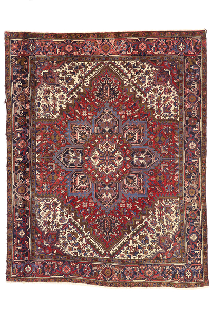 7 x 8 Vintage Persian Heriz Rug 74698