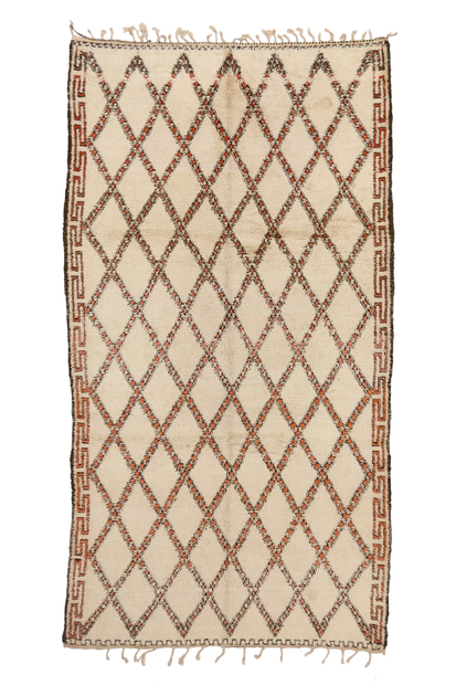 7 x 13 Vintage Moroccan Beni Ourain Rug 74727