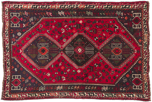 6 x 8 Vintage Persian Shiraz Rug 74735