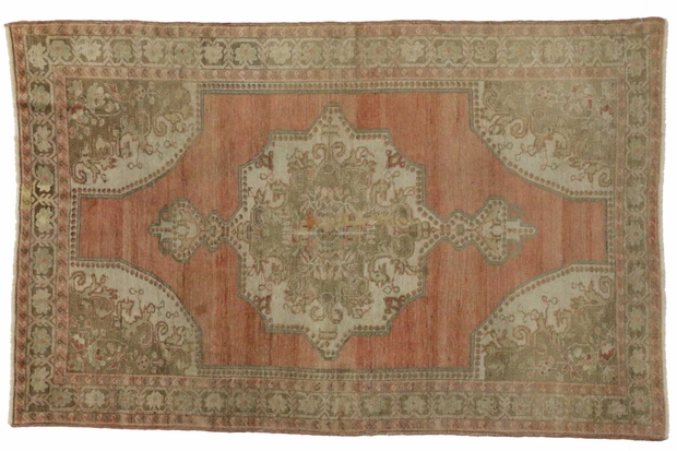 4 x 7 Vintage Oushak Rug 74743