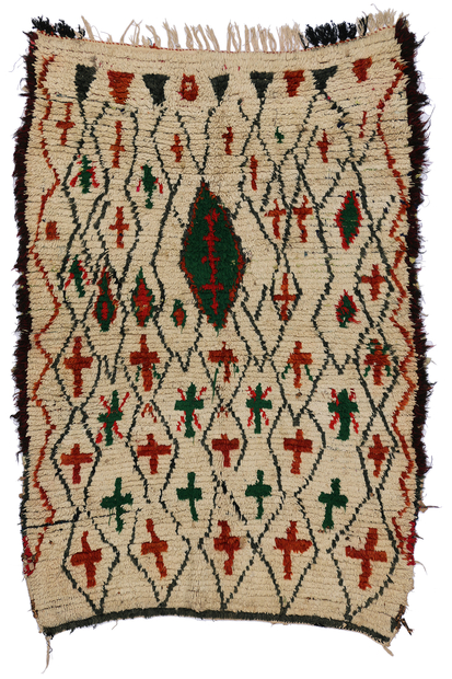 4 x 6 Vintage Moroccan Azilal Rug 74761