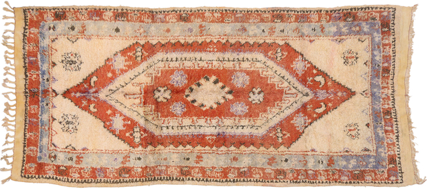 5  X 11 Vintage Boujad Moroccan Rug 20034