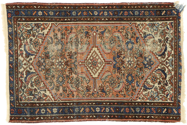 3 x 4 Antique Persian Hamadan Rug 74912
