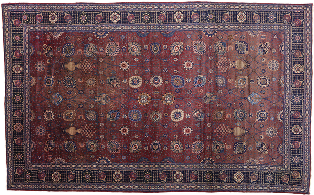 13 x 21 Antique Indian Agra Rug 74931