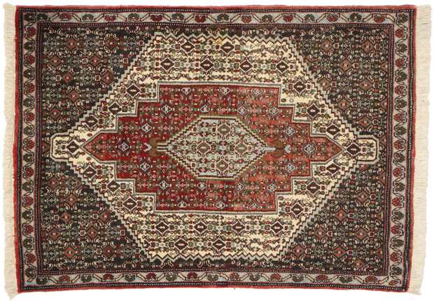2 x 3 Vintage Persian Sanadaj Rug 75011