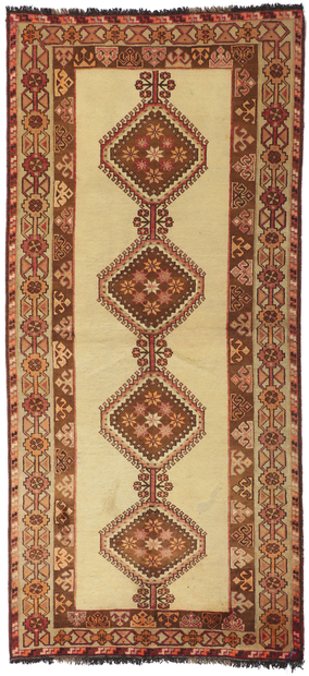 4 x 9 Vintage Persian Tribal Shiraz Rug 75040