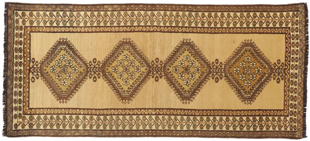 4 x 9 Vintage Persian Shiraz Rug 75056