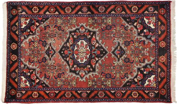 4 x 7 Vintage Persian Hamadan Rug 75238