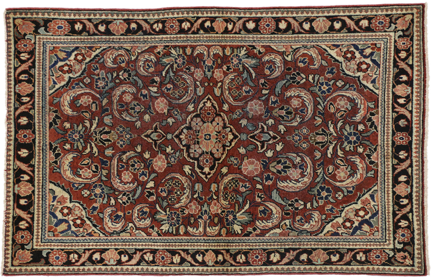 4 x 7 Vintage Persian Mahal Rug 75187