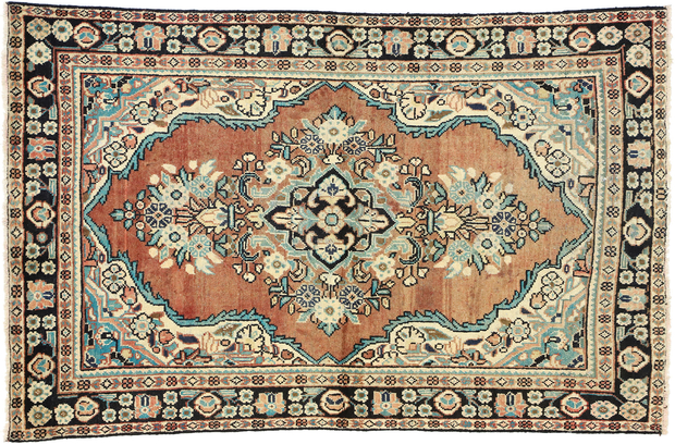 4 x 7 Vintage Persian Mahal Rug 75188
