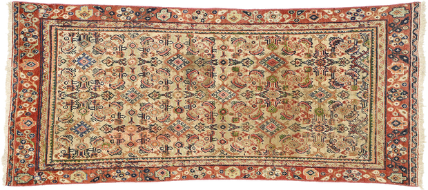 4 x 9 Vintage Persian Mahal Rug 75196