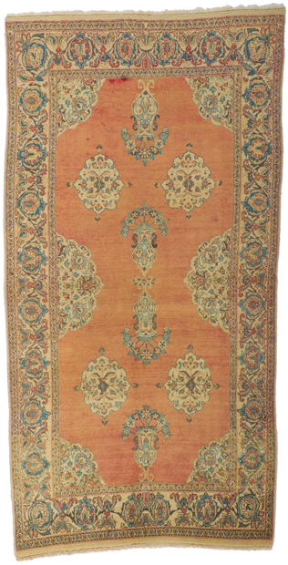 4 x 8 Vintage Persian Tabriz Rug 75204