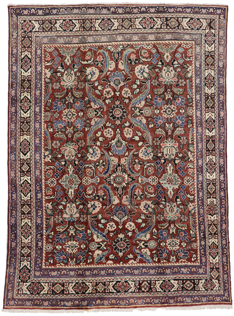 7 x 10 Vintage Persian Mahal Rug 75320