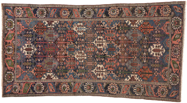 5 x 10 Antique Persian Bakhtiari Rug 75325